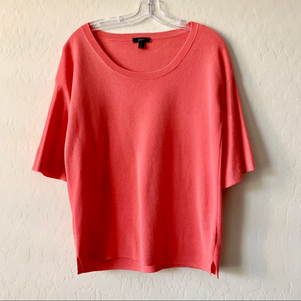 J. CREW coral knit